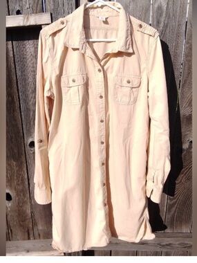 Ralph Lauren Vintage Polo Jeans Co. Safari Shirtdress Utility Neutral XL